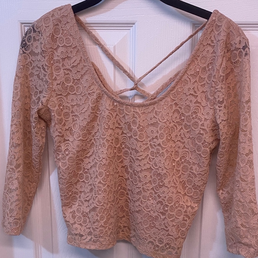 Elegant Lace Rose Women's Top